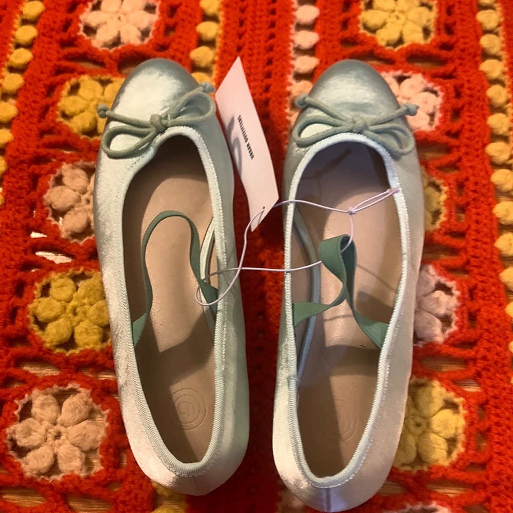 Urban Outfitters mint ballet shoes
